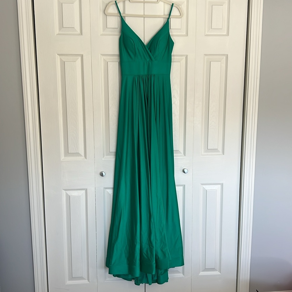 Madison James Green Evening Gown